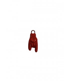 Manina in terracotta CM. 3,5 modellata e dipinta interamente a mano con colori acrilici. Cotta in forno ad elevate temperature