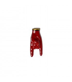Magnete MANINA CM.7 in terracotta, modellato e dipinto interamente a mano con colori acrilici
