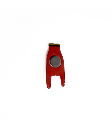 Magnete MANINA CM.7 in terracotta, modellato e dipinto interamente a mano con colori acrilici