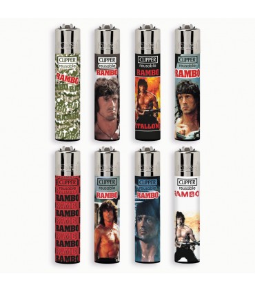Accendino Clipper Large rambo ESPOSITORE da 144 pz. con grafiche ASSORTITE