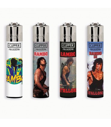Accendino Clipper Large rambo ESPOSITORE da 144 pz. con grafiche ASSORTITE