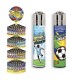 Accendino Clipper Large FOOTBALL T. ESPOSITORE da 192 pz. con grafiche ASSORTITE