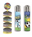 Accendino Clipper Large FOOTBALL T. ESPOSITORE da 192 pz. con grafiche ASSORTITE