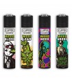 Accendino Clipper Large  WEED RHYME  conf. 48 pz. assortiti con 4 grafiche