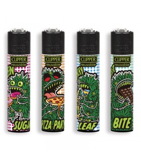 Accendino Clipper Large GREEN JUNK  conf. 48 pz. assortiti con 4 grafiche