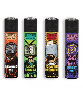 Accendino Clipper Large HEADSPACE  conf. 48 pz. assortiti con 4 grafiche