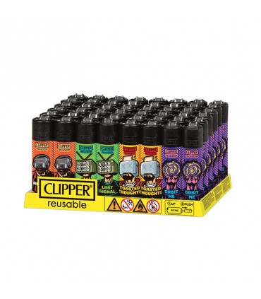 Accendino Clipper Large HEADSPACE  conf. 48 pz. assortiti con 4 grafiche