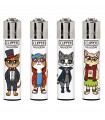 Accendino Clipper large FELINE FASHION conf. 48 pz. assortite con 4 fantasie