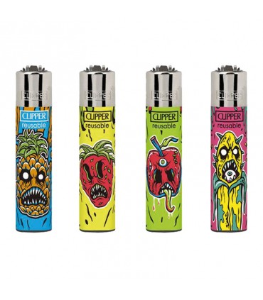 Accendino Clipper Micro DIABOLIC FRUIT conf. 48 pz. assortito con 4 grafiche