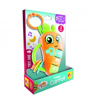 CAROTINA BABY CARROT Sonaglio elettronico +3M Musicale con Anelli per la Dentizione LISCIANIGIOCHI