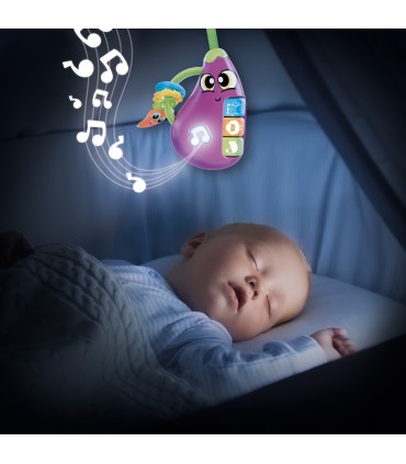 CAROTINA BABY EGGPLANT CON SUONI E ALLEGRE MELODIE SONAGLIO ELETTRONICO +3M LISCIANI GIOCHI