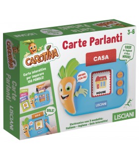 CAROTINA BABY CARTE PARLANTI INTERATTIVE PER IMPARARE 100 PAROLE LISCIANI GIOCHI