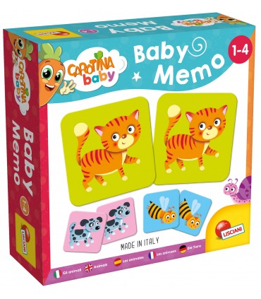 CAROTINA BABY MEMO ANIMALI 24 TESSERE GIOCA AL MEMO CON GLI ANIMALI E SVILUPPA IL PENSIERO LOGICO  LISCIANI GIOCHI