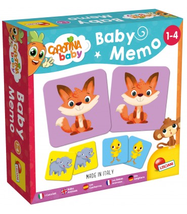CAROTINA BABY MEMO CUCCIOLI 24 TESSERE GIOCA AL MEMO CON I CUCCIOLI E SVILUPPA IL PENSIERO LOGICO LISCIANI GIOCHI
