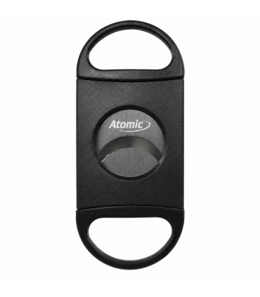 Tagliasigari Atomic in Plastica NERO Due Lame a Ghigliottina