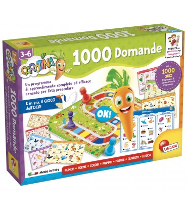 CAROTINA PENNA PARLANTE 1000 DOMANDE 1 PENNA PARLANTE LUMINOSA  46 SCHEDE DIDATTICHE PER IMPARARE LISCIANI GIOCHI
