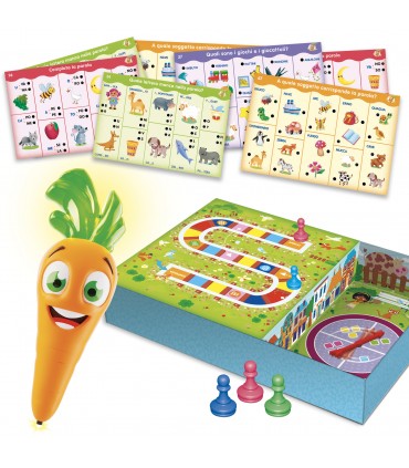 CAROTINA PENNA PARLANTE 1000 DOMANDE 1 PENNA PARLANTE LUMINOSA  46 SCHEDE DIDATTICHE PER IMPARARE LISCIANI GIOCHI