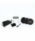 KIT COMPLETO GRINDER ATOMIC IN METALLO IN 3 PARTI DIAM. DA 50MM CON BARATTOLO E PALETTA DOSATRICE CONFEZIONE REGALO
