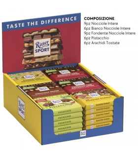 RITTER SPORT special nutS TAVOLETTA 100G EXPO DA 36PZ. ASSORTITI in prenotazione C/O FINE SETTEMBRE