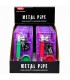 Pipe IN METALLO per Tabacco Atomic con GRINDER E retine di ricambio blisterate singolarmente colori assortiti CONF.12PZ