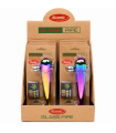 Pipe IN VETRO ATOMIC ARCOBALENO per Tabacco CON retine di ricambio blisterate singolarmente colori assortiti CONF.6PZ