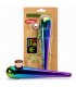 Pipe IN VETRO ATOMIC ARCOBALENO per Tabacco CON retine di ricambio blisterate singolarmente colori assortiti CONF.6PZ