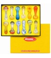 Pipe IN VETRO ATOMIC DA 8CM LAVORAZIONI ARTISTICHE E DETTAGLI DECORATIVI UNICI CONF.12PZ