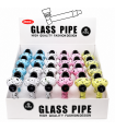 Pipe IN VETRO ATOMIC DA 14CM Design moderno con finitura effetto splatter CONF.24PZ
