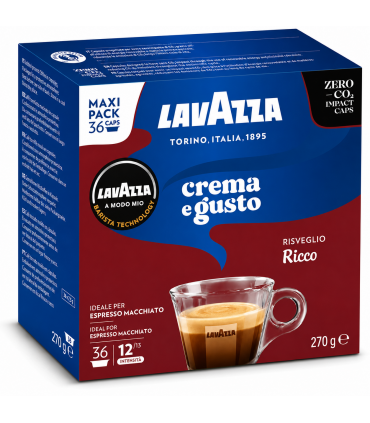 Capsule Lavazza A Modo Mio Crema e Gusto Ricco conf. da 36 capsule