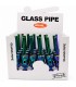 Pipette ATOMIC in VETRO A FORMA DI BUSTO RAINBOW DA 14CM Effetto Iridescente CONF. da 24 pz.