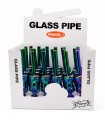 Pipette ATOMIC in VETRO A FORMA DI BUSTO RAINBOW DA 14CM Effetto Iridescente CONF. da 24 pz.