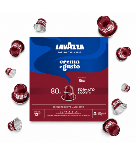 capsule Lavazza IN ALLUMINIO Crema E Gusto RISVEGLIO RICCO Compatibili Nespresso conf. da 80 capsule