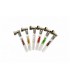 Pipette ATOMIC in VETRO DA 9.5 CM CON CRISTALLI DECORATIVI DESIGN MODERNO CON TESTA DI METALLO e CONF. da 24 pz.