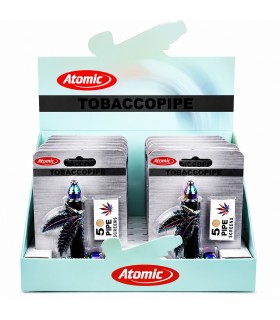Pipette ATOMIC in METALLO DESIGN MODERNO CON TESTA IN METALLO e CONF. da 12 pz.