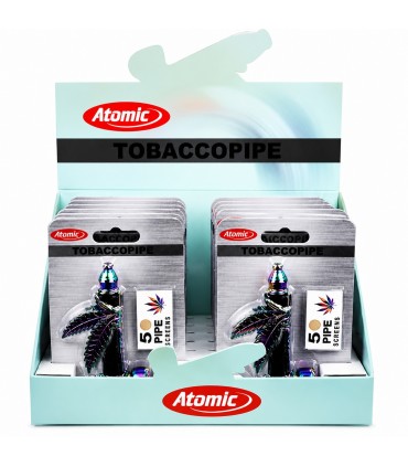 Pipette ATOMIC in METALLO DESIGN MODERNO CON TESTA IN METALLO e CONF. da 12 pz.