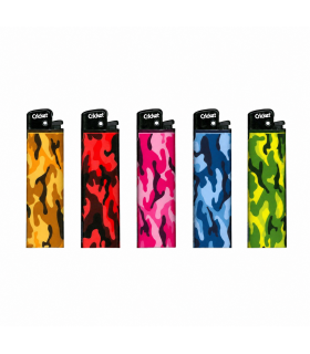 Accendino Cricket Original CAMOUFLAGE conf. 50 pz. colori assortiti