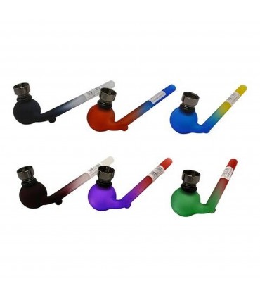 Pipette ATOMIC in vetro DA 13CM DESIGN MODERNO CON TESTA IN METALLO e CONF. da 24 pz.