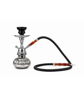 Narghilè Champ Al Malik hookah in Acrilico colorato 1 Tubo flessibile cromato  H.25 cm colore nero