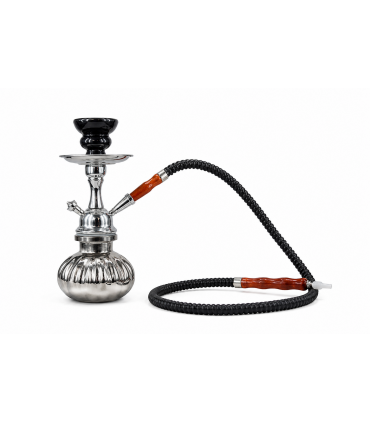 Narghilè Champ Al Malik hookah in Acrilico colorato 1 Tubo flessibile cromato  H.25 cm colore nero