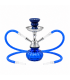 Narghilè Champ Al Malik hookah in Acrilico colorato 2 Tubi flessibili cromati  H.25 cm colore blu zucca