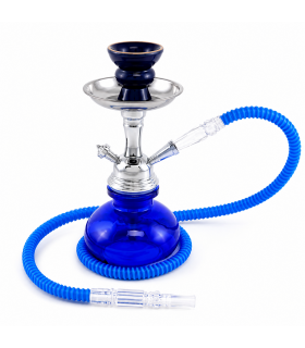 Narghilè Champ Al Malik hookah in Acrilico colorato 1 Tubo flessibile TRASPARENTE H.25cm colore BLU