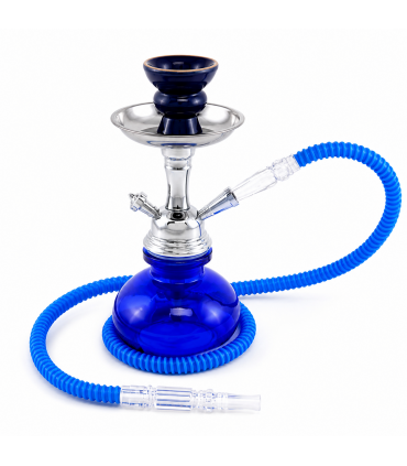 Narghilè Champ Al Malik hookah in Acrilico colorato 1 Tubo flessibile TRASPARENTE H.25cm colore BLU