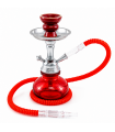 Narghilè Champ Al Malik hookah in Acrilico colorato 1 Tubo flessibile TRASPARENTE H.25cm colore ROSSO