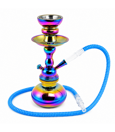 Narghilè Champ Al Malik hookah in Acrilico colorato 1 Tubo flessibile TRASPARENTE H.25cm colore RAINBOW