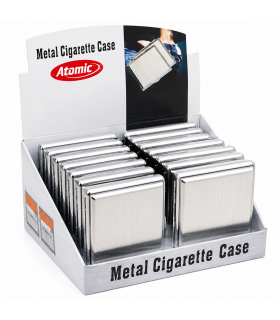 Portasigarette Atomic in Metallo Satinato Opaco Conf. 12 pz