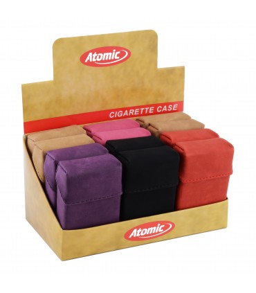 Portasigarette Atomic MORBIDO IN ALCANTARA COLORI ASSORTITI  Conf. 12 pz
