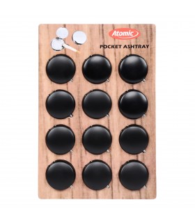 Posacenere ATOMIC in metallo NERO conf. DA 12 PZ