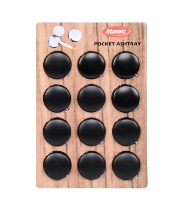 Posacenere ATOMIC in metallo NERO conf. DA 12 PZ