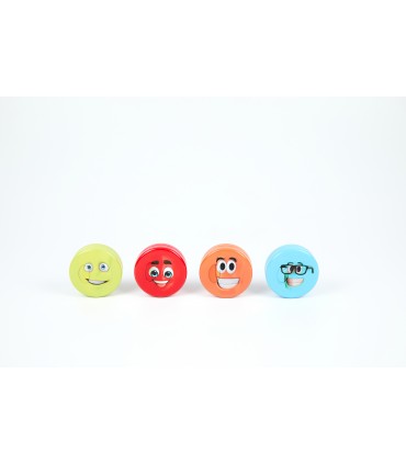 POSACENERE TASCABILE atomic in latta con smile sorridenti ASSORTITe conf. DA 12 PZ.