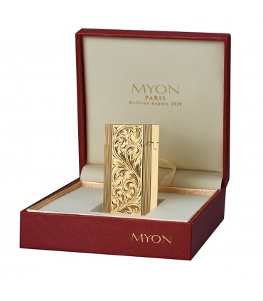Accendino MYON PARIS BRASS 5 IN OTTONE DORATO VENEZIANO ORO  IN UNA ELEGANTE SCATOLA DA REGALO